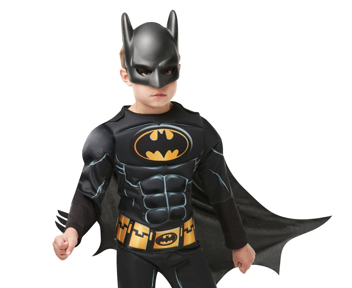 Role-play set for kids Batman (padded jumpsuit with half belt, cape, mask), size 3-4 years
